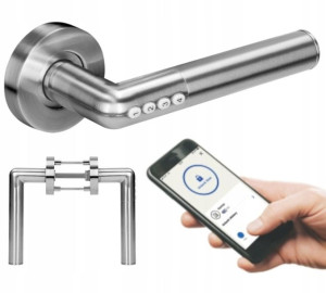 Klamka z zamkiem szyfr. otwier. na PIN, Bluetooth