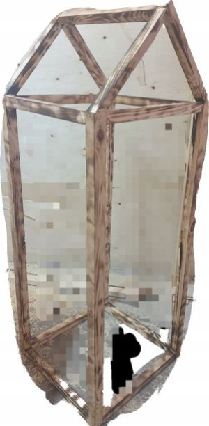 Lampion świecznik opalany wysokość 70 cm