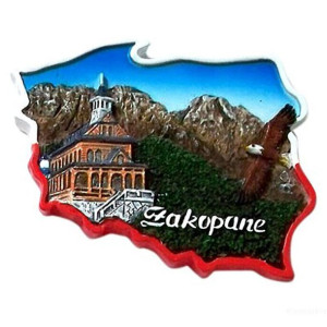 Magnes na lodówkę kontur Zakopane