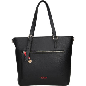 Duża Czarna Shopper Torebka Nobo