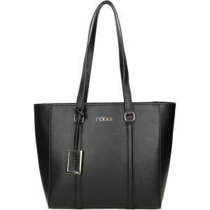 Duża Czarna Shopper Torebka Nobo A4
