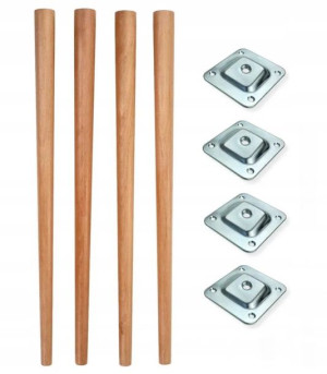 Nogi meblowe do stołu drewniane OLEJOWANE 72cm 4x