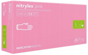 Rękawiczki nitrylowe Nitrylex Pink rozmiar S różowe
