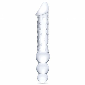 Szklane dildo - Glas Double Ended Glass Dildo with Anal Beads