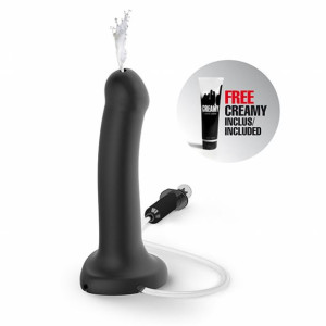 Dildo - Strap-On-Me Semi-Realistic Squirting Dildo Cum Black L