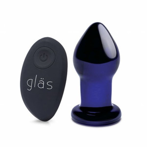 Szklany plug analny wibrujący Butt Plug