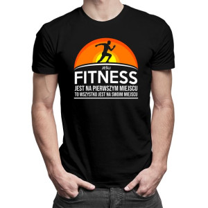 Pomysł na prezent dla fana Fitnessu koszulka z nadrukiem męska