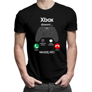 Śmieszna męska koszulka na preznet Xbox dzwoni, muszę iść