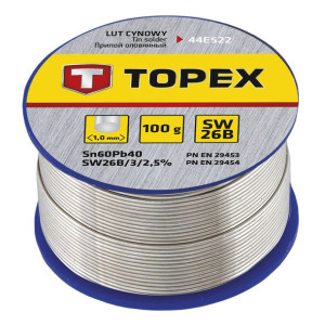 Lut cynowy 60% Sn drut 1.0 mm 100 g 44E522
