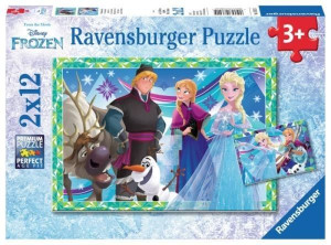 Ravensburger Puzzle 2x12el Frozen Zimowe Zabawy