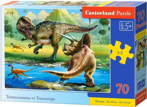 Castor Puzzle 70 El Tyranozaur Vs Triceratops