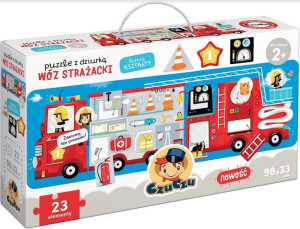 Czuczu Puzzle Z Dziurką Wóz Strażacki 23el.