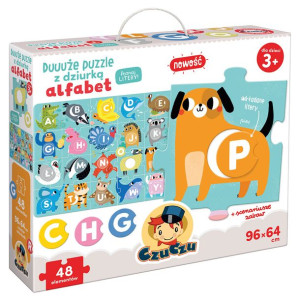 Czuczu Duże Puzzle 48el Z Dziurką Alfabet