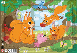 Dodo Puzzle Ramkowe 21 El Wiewiórki