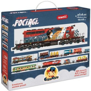 Czuczu Puzzle Układam Pociągi 104 El