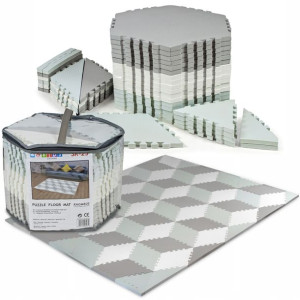 Mata Edukacyjna PIANKOWA PUZZLE dla Dzieci ROMBY