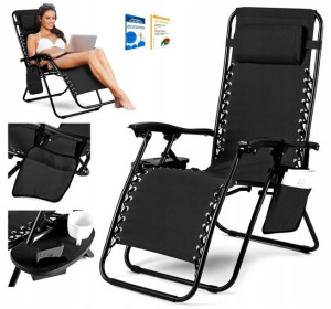 SAPPHIRE ACTIVE leżak ogrodowy, plażowy SKŁADANY