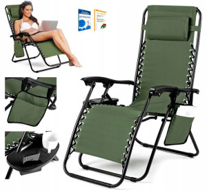 SAPPHIRE ACTIVE leżak ogrodowy, plażowy SKŁADANY
