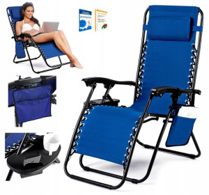 SAPPHIRE ACTIVE leżak ogrodowy, plażowy SKŁADANY