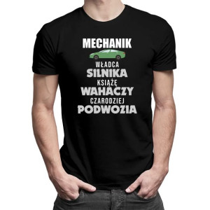 Mechanik - władca silnika Śmieszna koszulka prezent dla mechanika