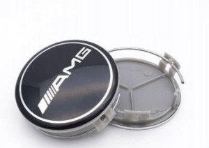 Dekielki Emblematy Mercedes AMG 75 mm Zestaw 4 Szt