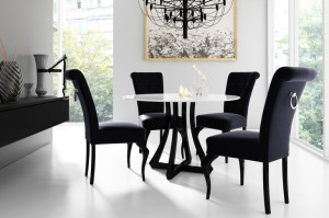 Zestaw FADO stół okrągły Fi120x77 + 4 krzesła