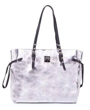 Srebrna Shopper Torebka Femestage