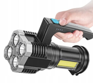 Latarka Szperacz Akumulatorowa T6 Led Cob Usb