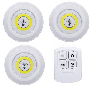 3x Lampka bezprzewodowa na baterie LED pilot