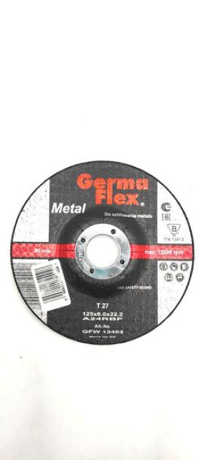 Tarcza do szlifowania metalu GF A24R T27 125x6,0x22,2 GFW 13463