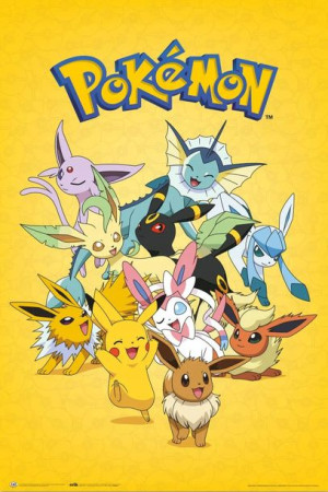 Plakat Pikachu And Eevee Evolution Pokemon 61x91,5