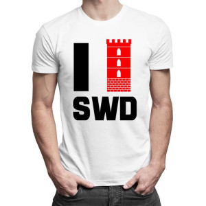 Koszulka na prezent z nadrukiem pomysł na prezent I love SWD