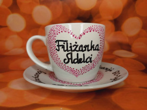 Filiżanka na urodziny z sercem