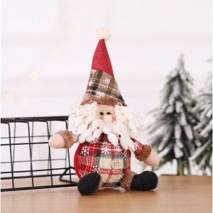 FIGURKA ŚWIĄTECZNA BOŻE NARODZENIE siedzący Mikołaj 25 cm Z PLUSZU KSN05WZ1