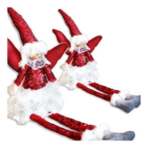Anioł Świąteczny Boże Narodzenie Siedzący 34 Cm Z Pluszu Asn02cze