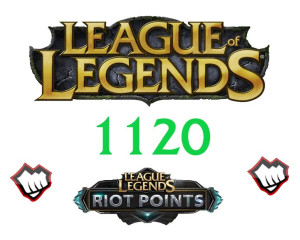 League of Legends 1120 RP Riot Points EU NE W