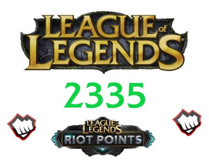 League of Legends 2335 RP Riot Points EU NE W