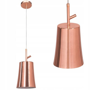 Lampa Wisząca Ozdobna Różowe Złoto Rose Gold E27