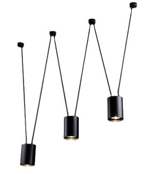 Lampa wisząca VIWIN DOHAR 3 czarna