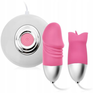 Dwie Sex Zabawki - Masażer Oralny + Jajeczko Penis