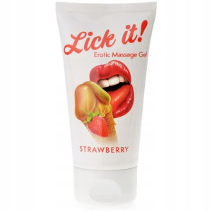 Lick It Żel Do Masażu Całego Ciała Truskawka 50 Ml
