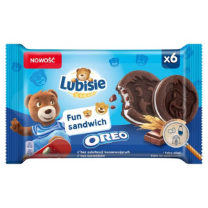 Lubisie Fun Sandwich Oreo Ciastka biszkoptowe 180 g