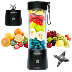 Blender bezprzewodowy do koktajli i smoothie 400 ml Czarny 250 W - BlendyGo
