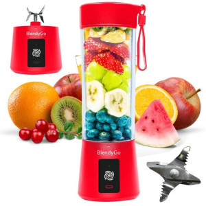 Blender bezprzewodowy do koktajli i smoothie 400 ml Czerwony 250 W - Blendy