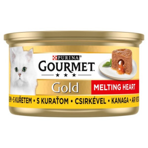 Gourmet Gold Melting Heart Karma dla kotów z kurczakiem 85 g