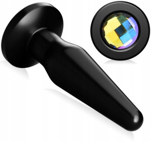 Korek Analny - Duży 12cm - Sex Plug Z Kryształem