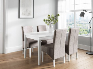 Zestaw TOMI stół prostokątny 200/250x100x77 + 6 krzeseł