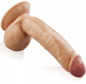 Duży Realistyczny Penis Z Jądrami Mięsiste Dildo