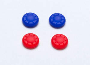 snakebyte Control:Caps nakładki na analogi PS4 (2x niebieskie 2x czerwone)