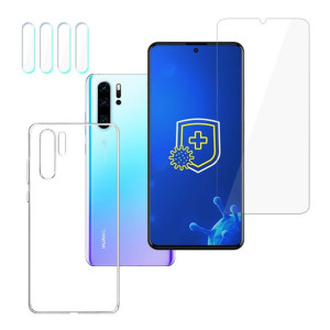 ZESTAW na Huawei P30 Pro - 3mk SilverProtection+, 3mk Clear Case, 3mk Lens